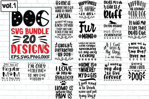 20 Dog Quotes Graphics for Print